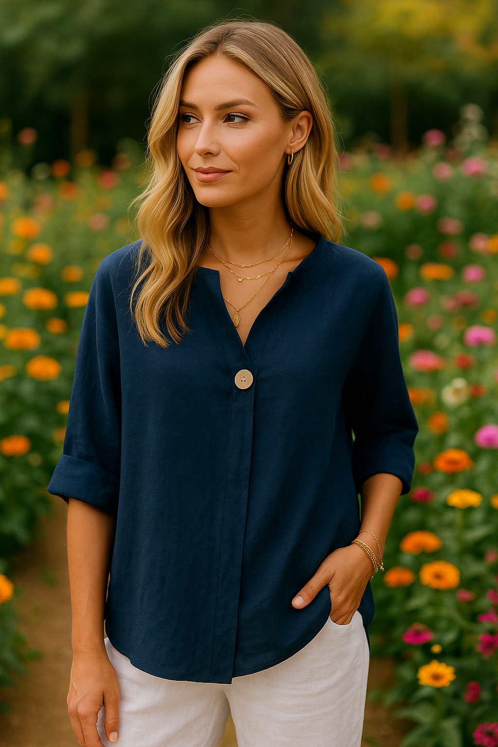 Sanne – De Rustige Rivierblouse