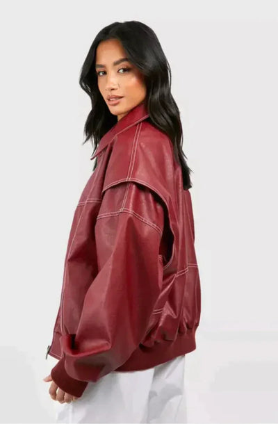 NEW SEASON | RED LEATHER JACKET