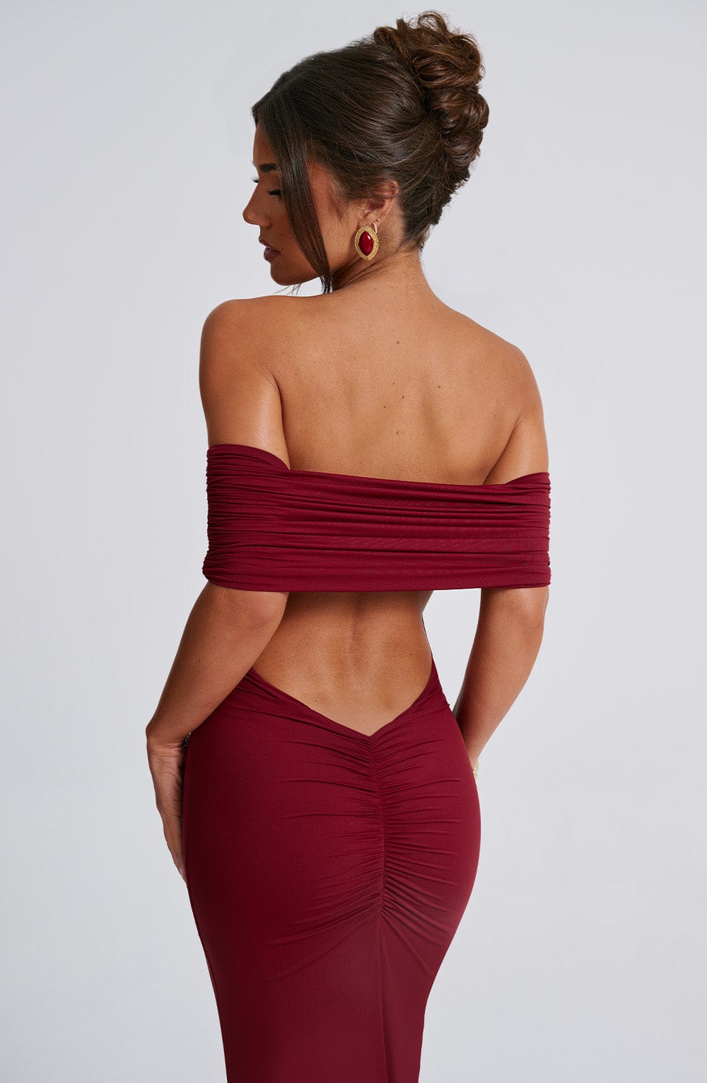 Luxury Burgundy Maxi Gown