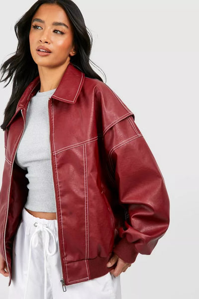 NEW SEASON | RED LEATHER JACKET